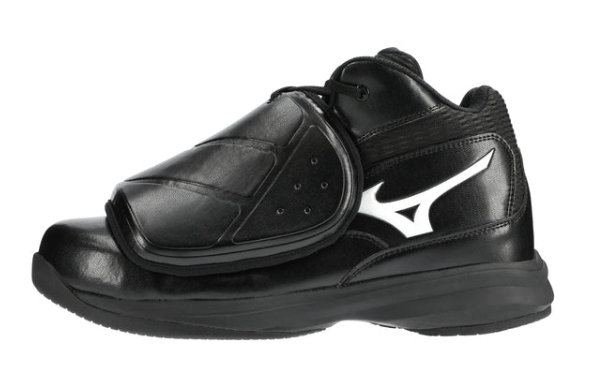 Mizuno Pro Wave Mid Cut Umpire Plate Shoe - Black w/ White