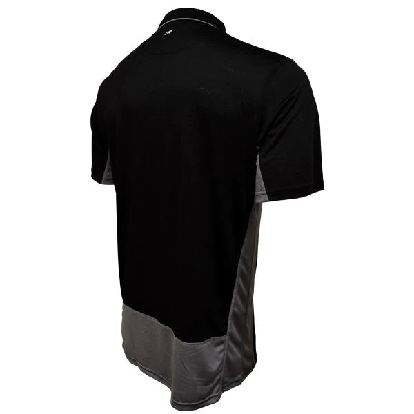Honig's Short Sleeve MLB Replica Side Panel Shirt- Black with Grey Panel