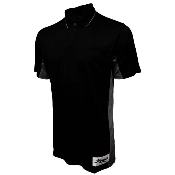 Honig's Short Sleeve MLB Replica Side Panel Shirt- Black with Grey Panel