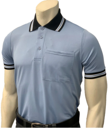 Smitty Body Flex Short Sleeve Umpire Shirt- Carolina Blue