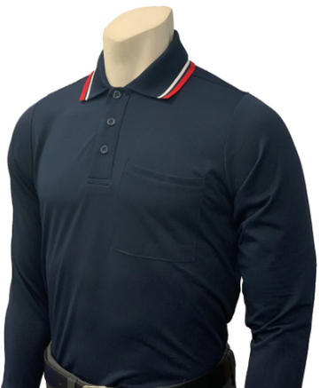 Smitty Body Flex Long Sleeve Umpire Shirt- Navy