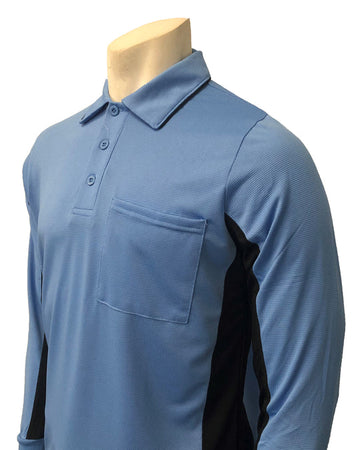 Smitty V2 MLB Replica Umpire Shirt LS Sky Blue/ Black