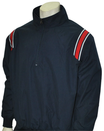Smitty Half-Zip Pullover Umpire Jacket - Navy w/Red