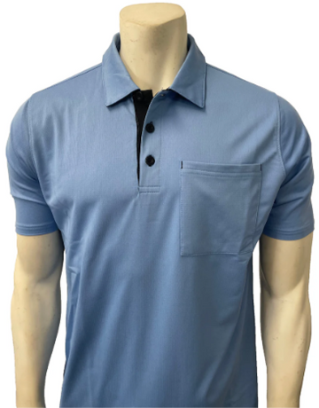 Smitty Major League Style Short Sleeve Umpire Shirt- Blue with Black Accents