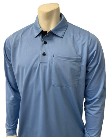 New! Smitty Major League Style Long Sleeve Shirt- Blue with Black Accents