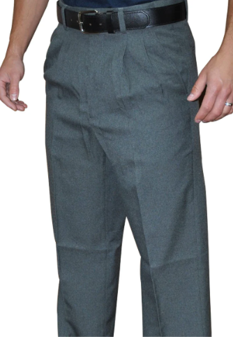 Pleated Umpire Base Pants w/ Expander Waistband- Charcoal Grey