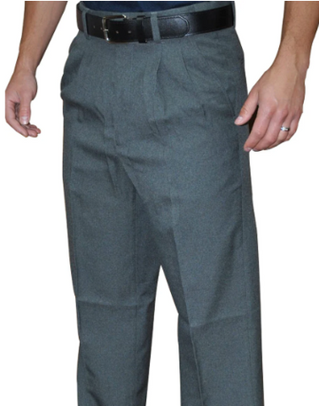 Smitty Pleated Umpire Combo Pants with Expander Waistband - Charcoal Grey