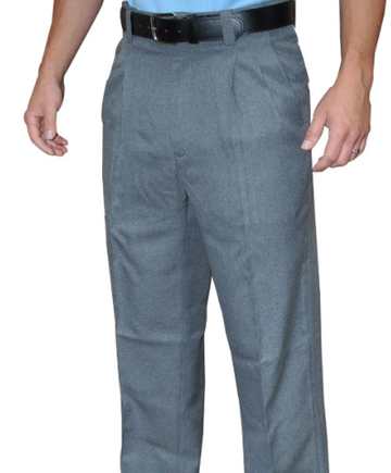 Smitty Pleated Umpire Combo Pants with Expander Waistband - Heather Grey