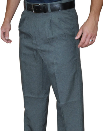Smitty Pleated Umpire Plate Pants with Expander Waistband- Charcoal Grey
