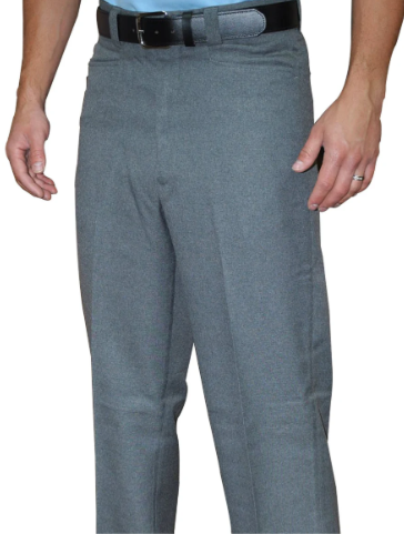 Smitty Flat Front Combo Umpire Pants with Western Front Pockets - Heather Grey