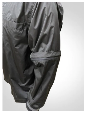 Honig's 1/4 Zip Pullover Convertible Jacket W/ Grey Shoulder Bar