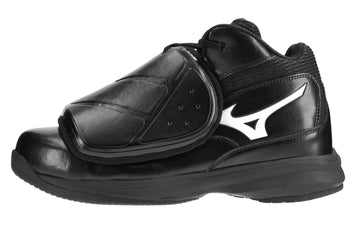 MIZUNO Pro Wave Mid Cut Umpire Plate Shoe - Black / White by Honig's
