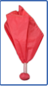 All Red Long Throw Ball Type Penalty or Challenge Flag
