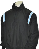 Umpire Jacket - LS Pullover - Black w/ White/Powder Blue Insert