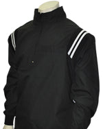 Umpire Jacket LS Pullover - Black w/ White Shoulder