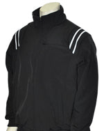 Major League Style Thermal Fleece Jacket - Black w/ White/Black Trim