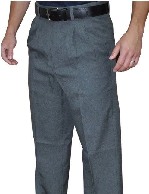 Pleated Combo Umpire Pants w/ Slash Front Pockets Charcoal Grey