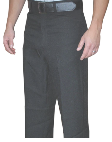 Men's 100% Polyester Flat Front Basketball/Wrestling Pants with Belt Loops