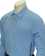 Baseball Umpire Long Sleeve Shirt - Piping Style - Carolina Blue