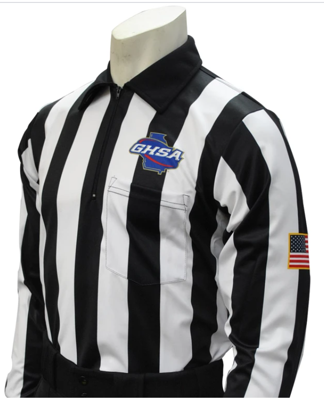Georgia (GHSA) Long Sleeve Football Referee Shirt