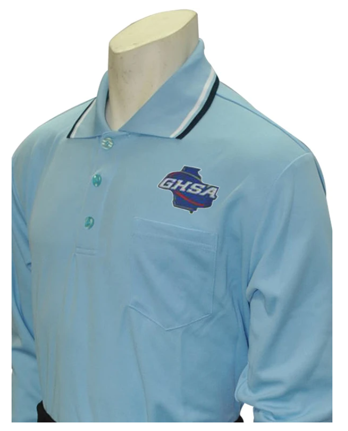 Georgia (GHSA) Long Sleeve Umpire Shirt - Powder Blue