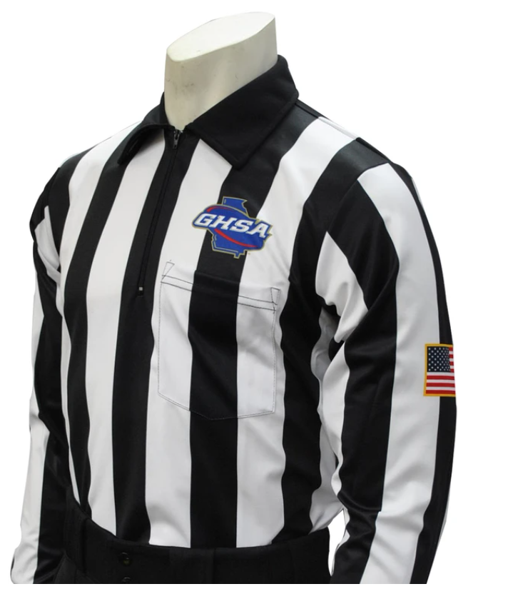 Georgia (GHSA) Long Sleeve Cold Weather Football Referee Shirt