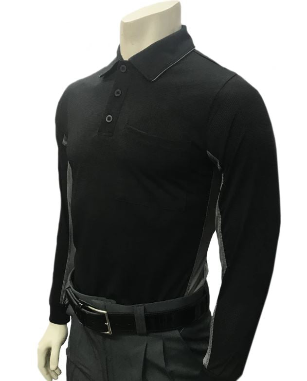 Smitty V2 MLB Replica Umpire Shirt LS Black/Grey
