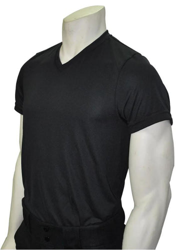 Black Loose Fit V-Neck SS T-shirt